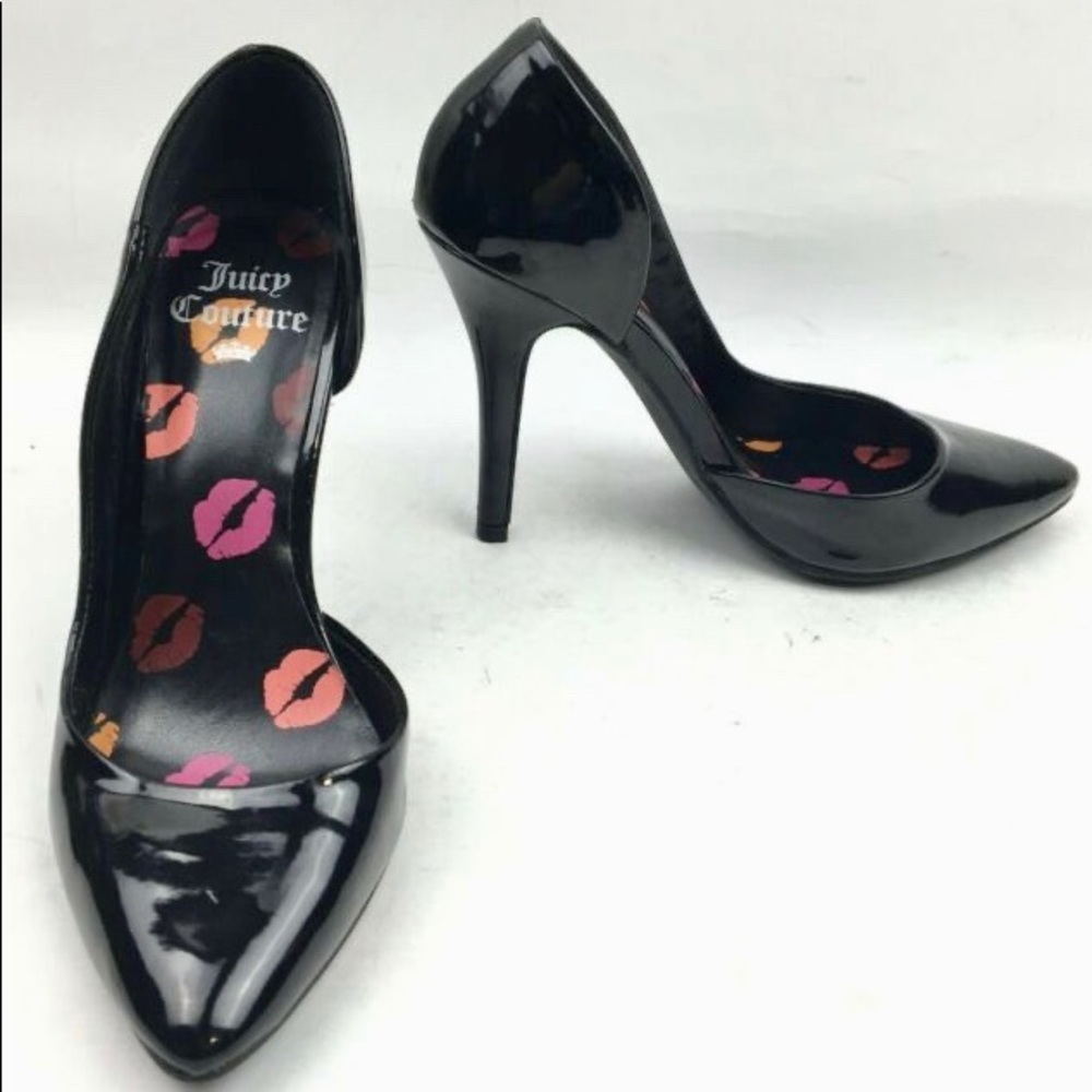Juicy Couture Women's Black Patent D'Orsay Heels